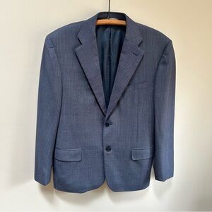 Canali ~ Blue Shadow Stripe Wool Italian 2 Button Blazer  size US 42 R